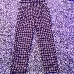 Hollister Plaid Pants With Belt Loops